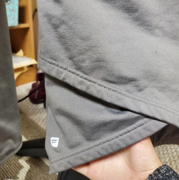 Fabletics Grey Criss Cross Back Zip-up Hoodie - Picture 4 of 5